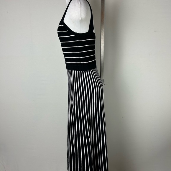 Banana Republic Black and White Striped Midi Dress - Picture 5 of 9